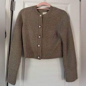 Abercrombie & Fitch Taupe Knit Cardigan
